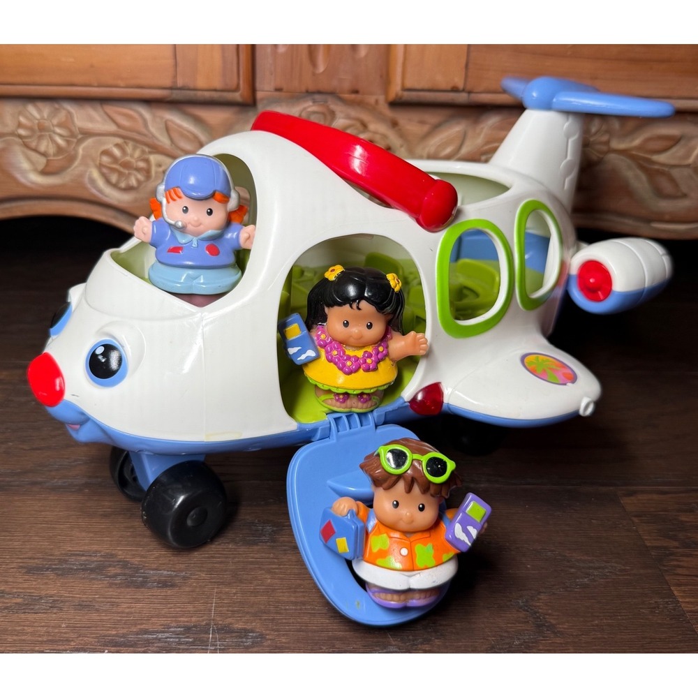 2005 Fisher Price Little People Airplane Plane Original Figures Vintage